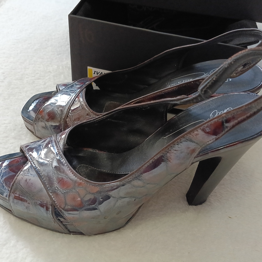 Elegant Burgundy David Pliner High Heel Sandals